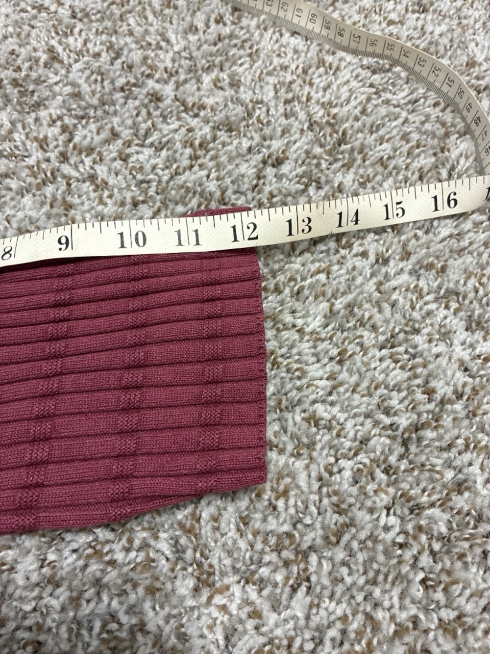 Apt. 9 Burgundy Ribbed Knit Short Sleeve Top L Heavier Weight Drape - Picture 8 of 8